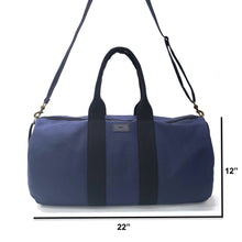 Load image into Gallery viewer, Navy Canvas Duffel