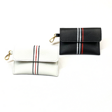 Load image into Gallery viewer, Stripe Leather Keychain Wallet
