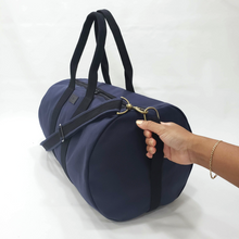 Load image into Gallery viewer, Navy Canvas Duffel