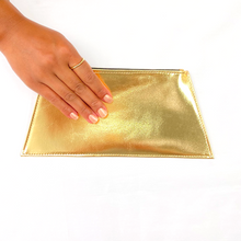 Load image into Gallery viewer, Metallic Leather Clutch