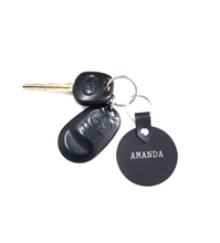 Load image into Gallery viewer, Leather Round Keychain