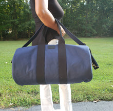 Load image into Gallery viewer, Navy Canvas Duffel