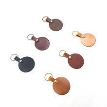 Load image into Gallery viewer, Leather Round Keychain