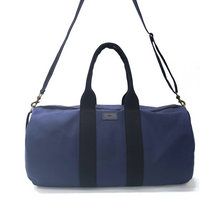 Load image into Gallery viewer, Navy Canvas Duffel
