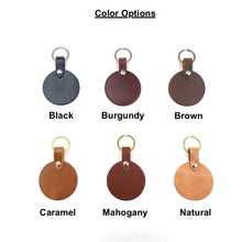 Load image into Gallery viewer, Leather Round Keychain