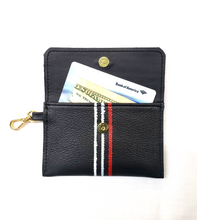 Load image into Gallery viewer, Stripe Leather Keychain Wallet
