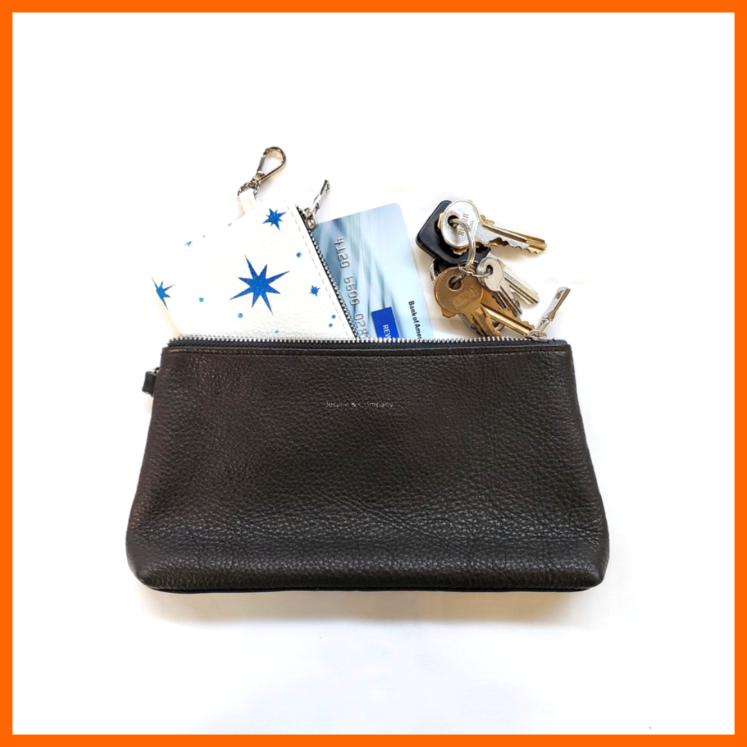 Leather 2024 clutch pouch