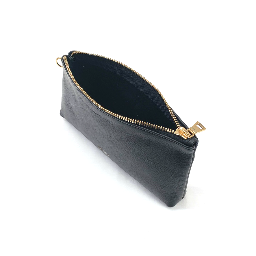 Leather pouch clutch sales bag
