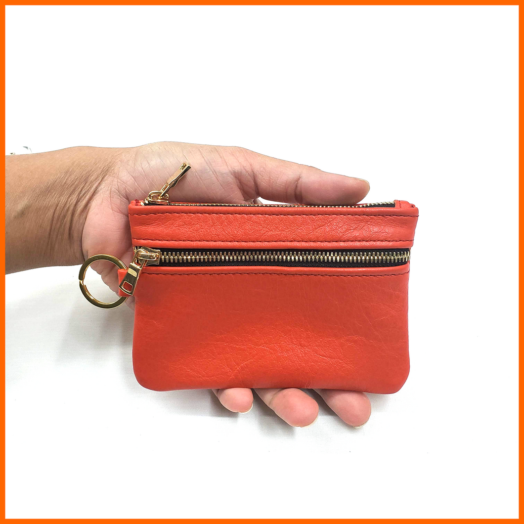 Madison | Double Zip Wallet Orange